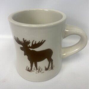 Vintage Cape Shore Moose Coffee Tea Mug Cup White Ceramic Collectibles